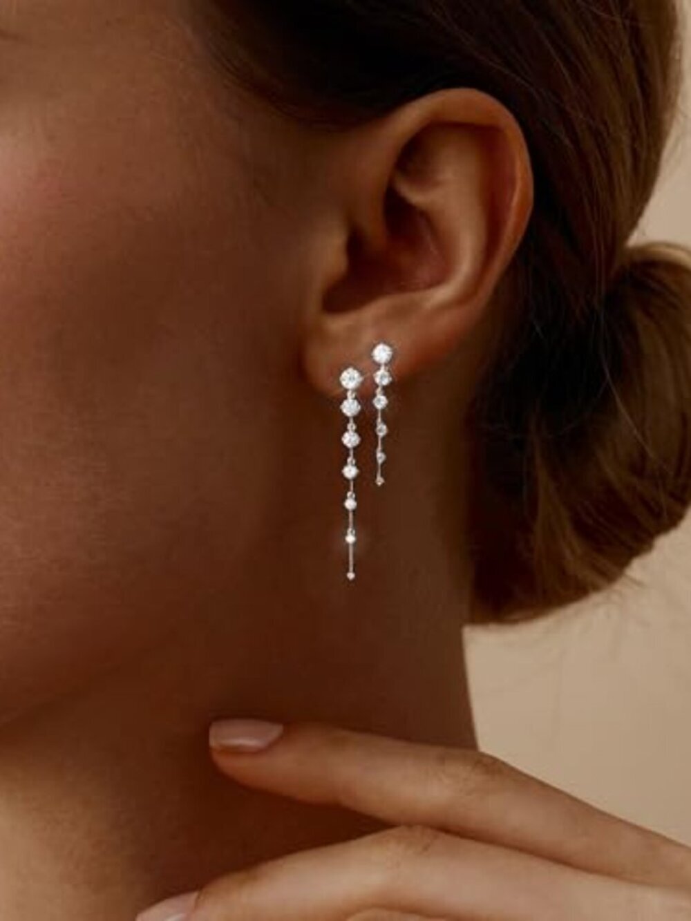 Dangle Earrings for Women Dainty Silver